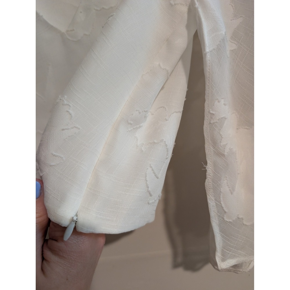 Ali & Jay 2 Piece Skirt Set Womens S White Floral Jacquard Crop Top Maxi Skirt - Picture 5 of 11